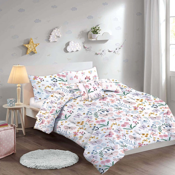 Butterfly & Floral Bedding Set