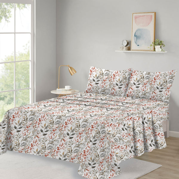 🍂 Autumn Bloom Bedsheet Set – 3 Piece 🌿