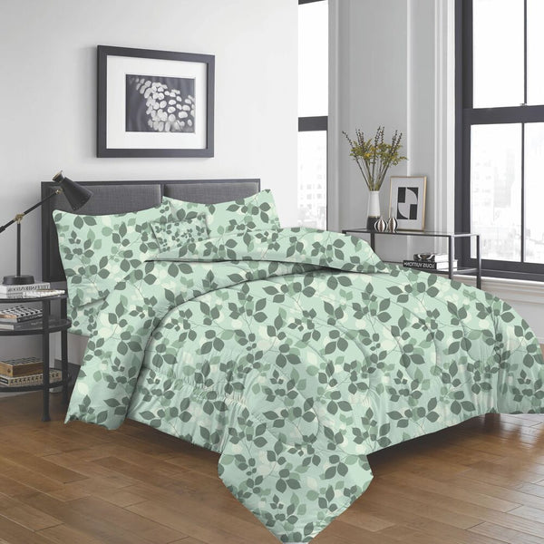 Green Botanical Bed Set