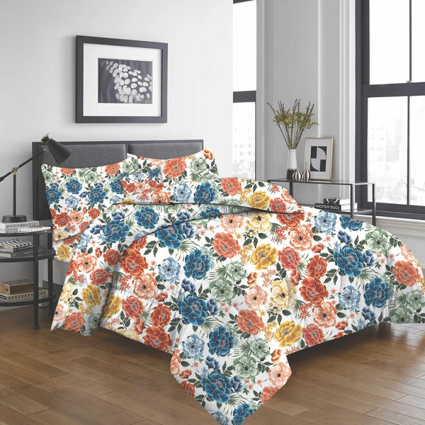 Vibrant Multi-Color Floral Bedding Set